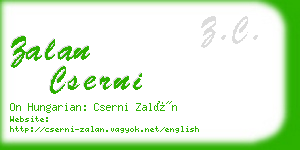 zalan cserni business card